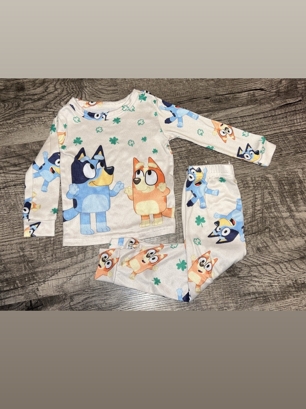 Blue and Orange Cartoon Character Kids Pajama Set